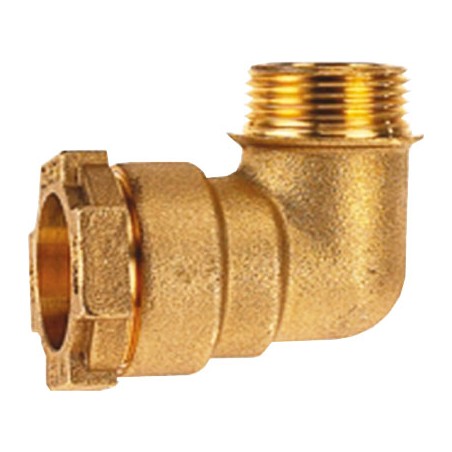 Raccord Coudé Laiton à Compression 3/4" Pour Tuyaux PEX-AL-PEX - Marque PEXworx