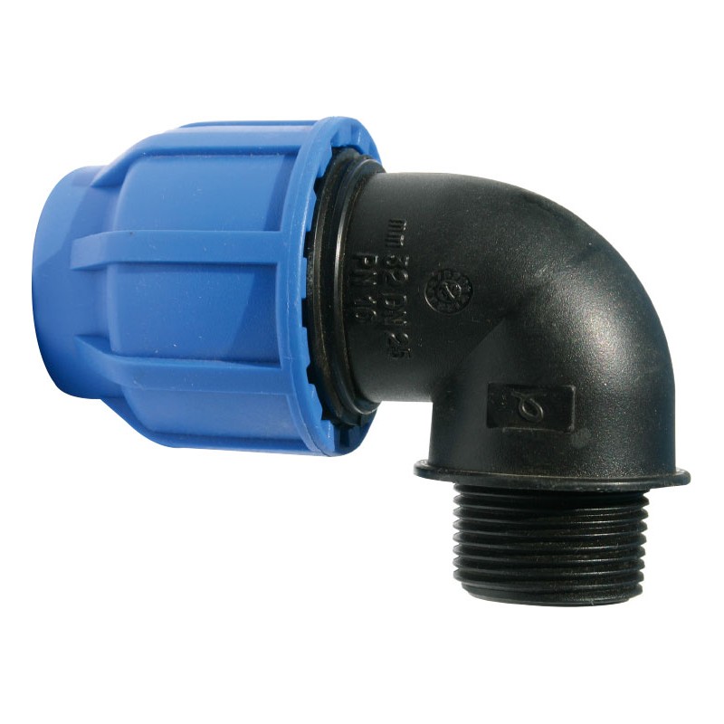 Raccord Coudé 90° PP Pour Tuyau PE Ø40mm - Connexion étanche Pour Système Irrigation Ou Plomberie - Haute Pression PN16
